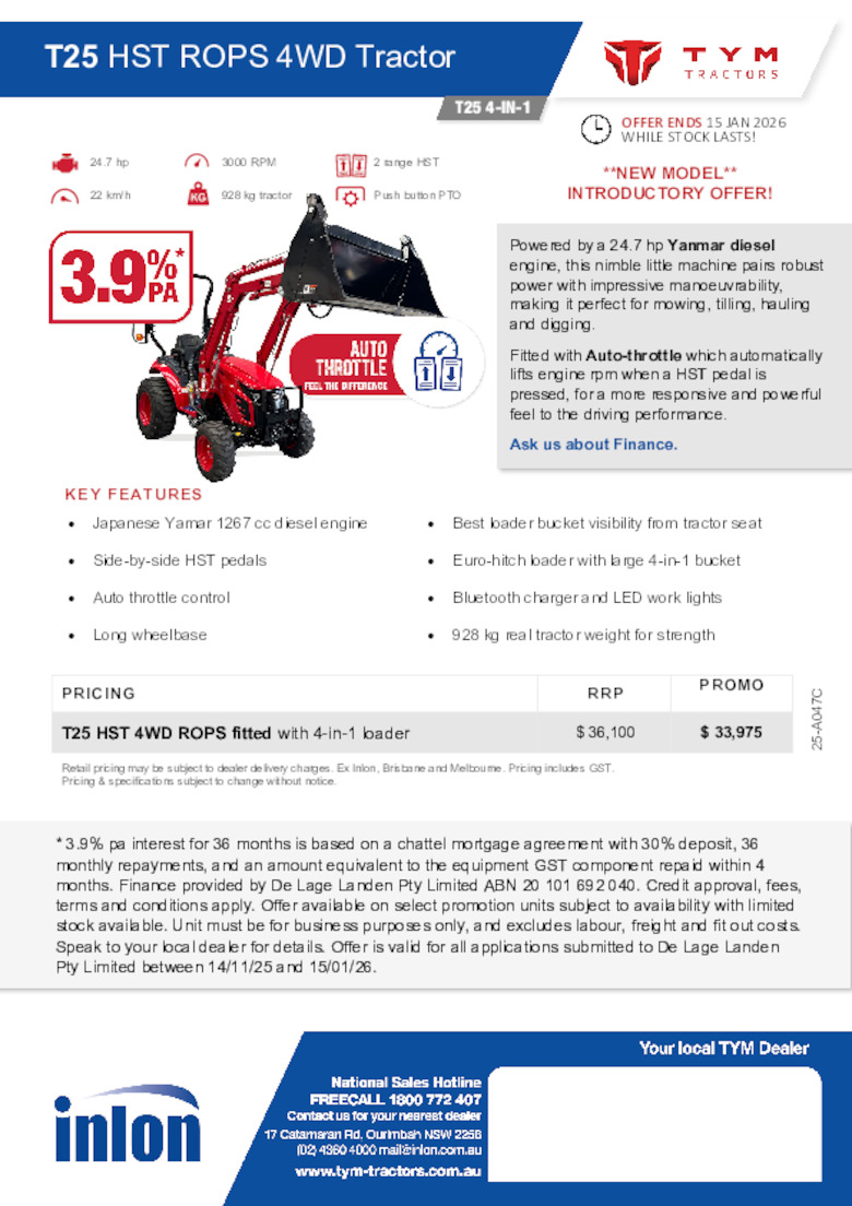 25-A047C TYM T25 HST ROPS oe 15.1